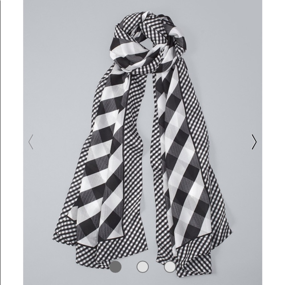 WHBM Gingham Silk Scarf - NWT’s